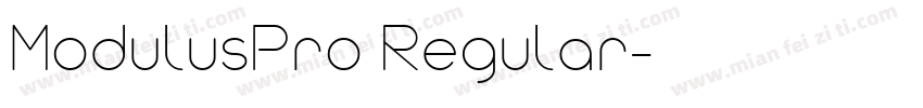 ModulusPro Regular字体转换